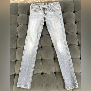 Levi super low cut straight leg blue jeans